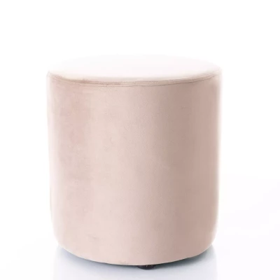 Kulatý taburet DOLORES 6 - tmavě béžový