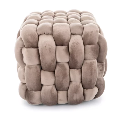 Taburet kostka DOMINICK - béžový