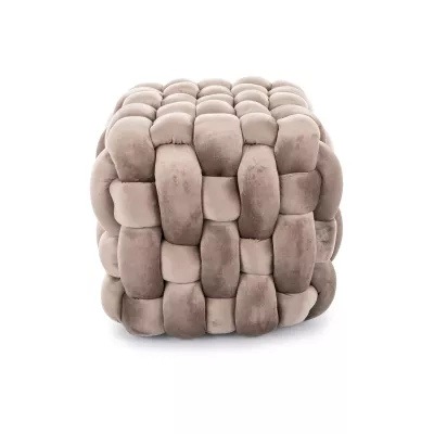 Taburet kostka DOMINICK - béžový