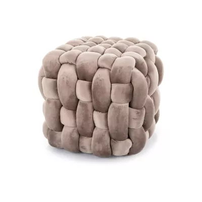 Taburet kostka DOMINICK - béžový