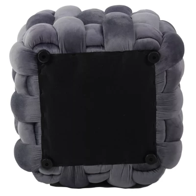 Taburet kostka DOMINICK - šedý