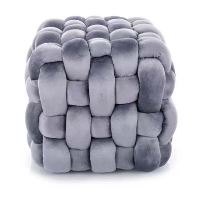 Taburet kostka DOMINICK - šedý