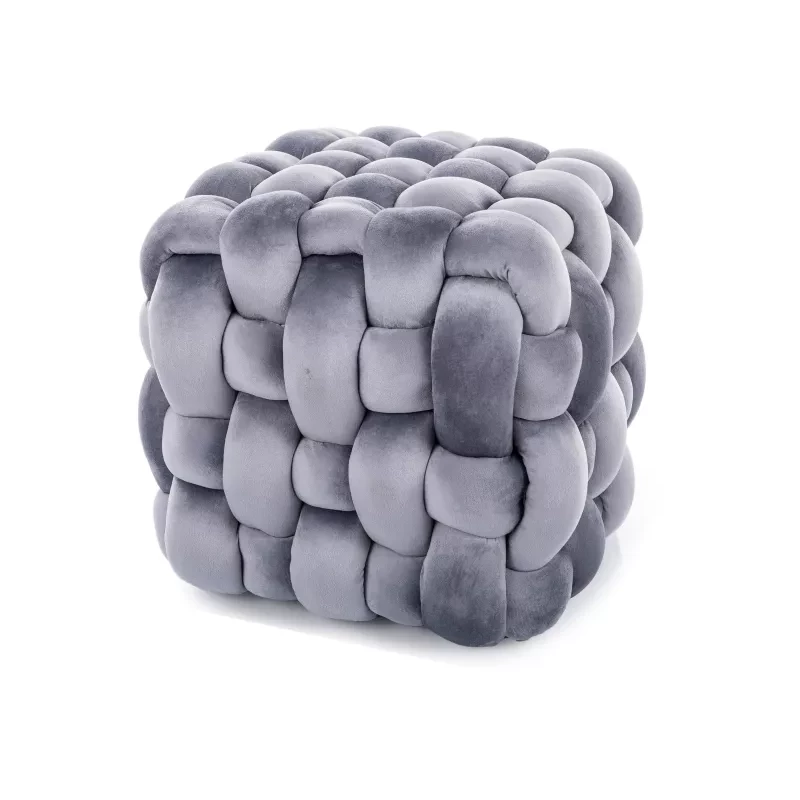 Taburet kostka DOMINICK - šedý