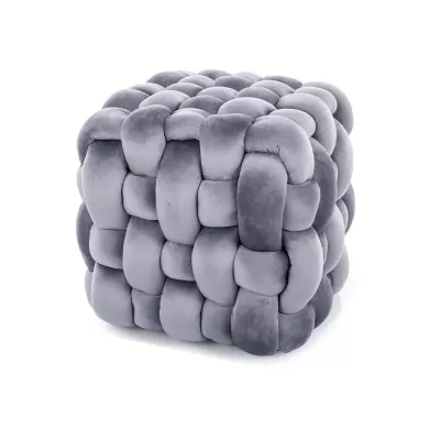 Taburet kostka DOMINICK - šedý