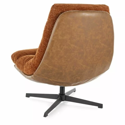 Čalouněné křeslo CAMISA - skořicové / černé