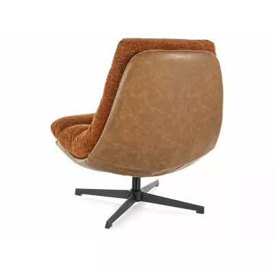 Čalouněné křeslo CAMISA - skořicové / černé