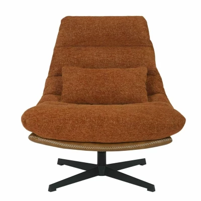 Čalouněné křeslo CAMISA - skořicové / černé