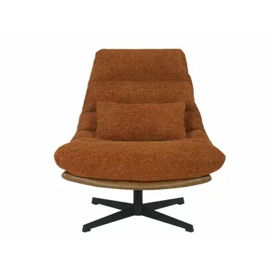 Čalouněné křeslo CAMISA - skořicové / černé