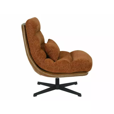 Čalouněné křeslo CAMISA - skořicové / černé