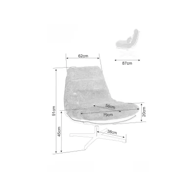 Čalouněné křeslo CAMISA - skořicové / černé