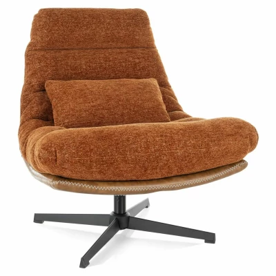 Čalouněné křeslo CAMISA - skořicové / černé