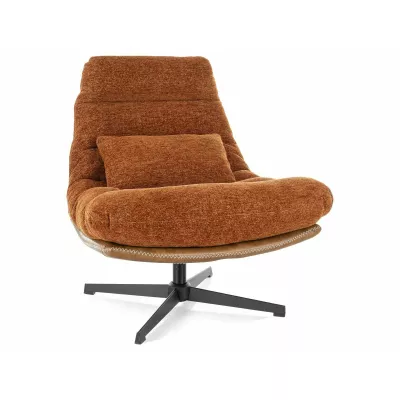 Čalouněné křeslo CAMISA - skořicové / černé