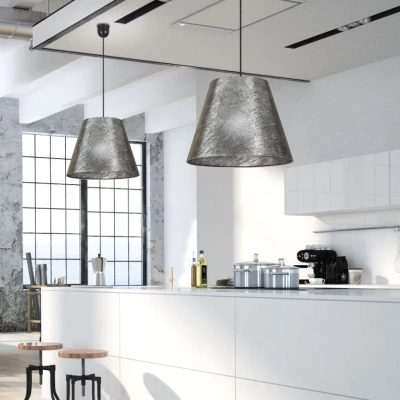 Závěsné osvětlení PLATINO - 1xE27, 60W, stříbrné