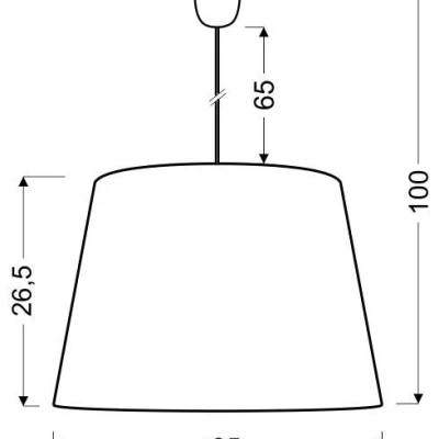 Závěsné osvětlení PLATINO - 1xE27, 60W, zlaté
