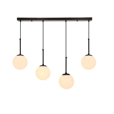 Závěsné světlo nad jídelní stůl POMPEI - 4xE27, 40W, černé / bílé