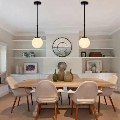 Závěsné světlo POMPEI - 1xE27, 40W, černé / bílé