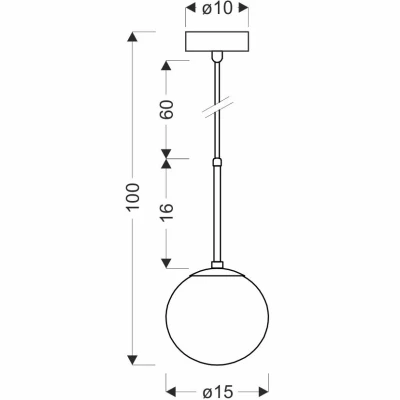 Závěsné světlo POMPEI - 1xE27, 40W, černé / bílé
