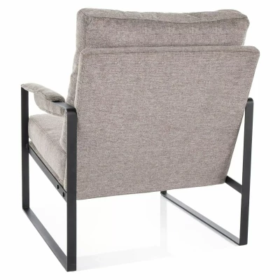 Čalouněné křeslo TULLIO - béžové / černé