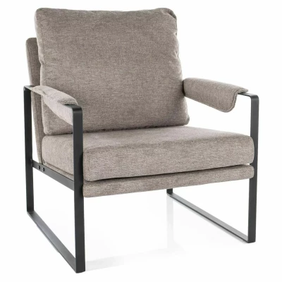 Čalouněné křeslo TULLIO - béžové / černé