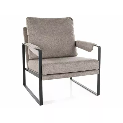 Čalouněné křeslo TULLIO - béžové / černé