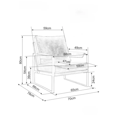 Čalouněné křeslo TULLIO - tmavě šedé / černé