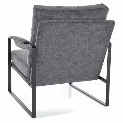 Čalouněné křeslo TULLIO - tmavě šedé / černé