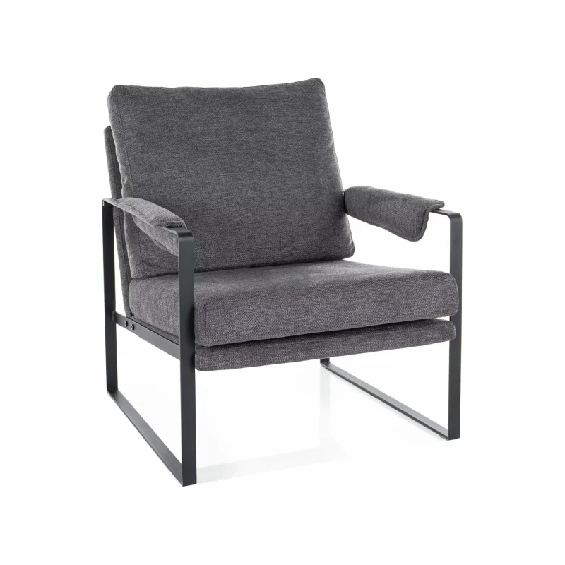 Čalouněné křeslo TULLIO - tmavě šedé / černé