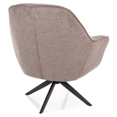 Otočné křeslo DORON - béžové / černé