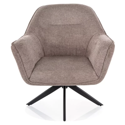 Otočné křeslo DORON - béžové / černé