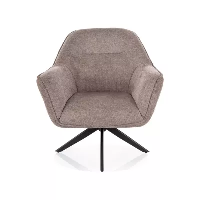 Otočné křeslo DORON - béžové / černé