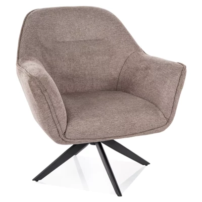 Otočné křeslo DORON - béžové / černé