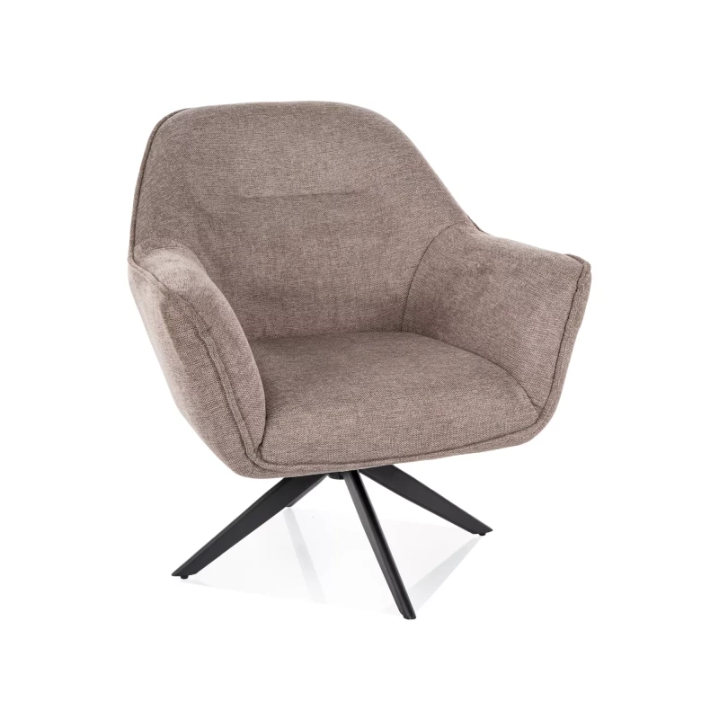 Otočné křeslo DORON - béžové / černé