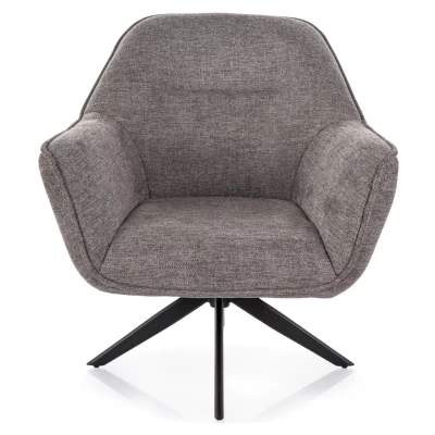 Otočné křeslo DORON - šedé / černé