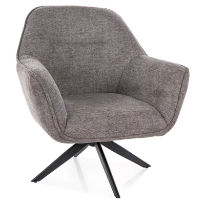 Otočné křeslo DORON - šedé / černé