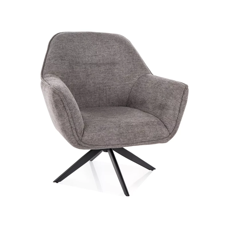 Otočné křeslo DORON - šedé / černé