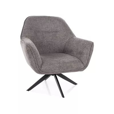 Otočné křeslo DORON - šedé / černé