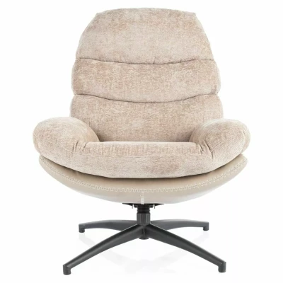 Čalouněné křeslo ALECIA - béžové / černé