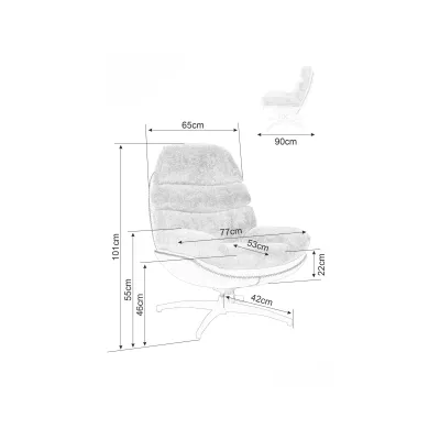 Čalouněné křeslo ALECIA - béžové / černé