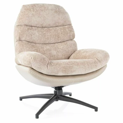 Čalouněné křeslo ALECIA - béžové / černé