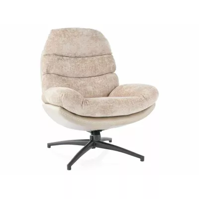 Čalouněné křeslo ALECIA - béžové / černé