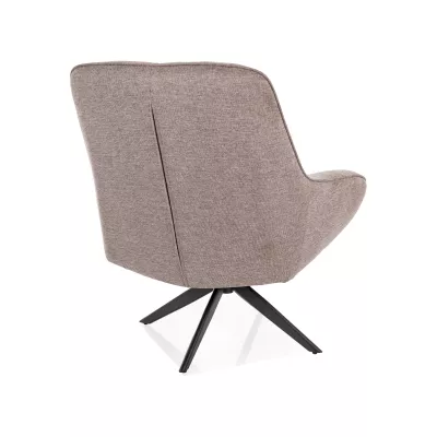 Otočné čalouněné křeslo DUMITRA - béžové / černé