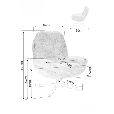 Čalouněné křeslo HANTU - olivové