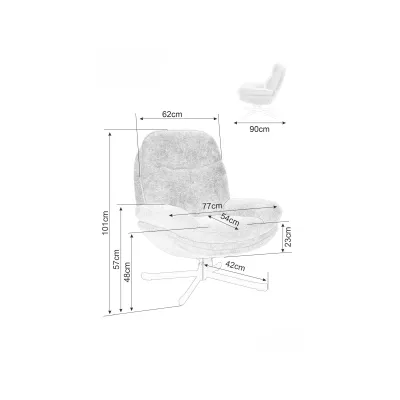 Čalouněné křeslo HANTU - olivové