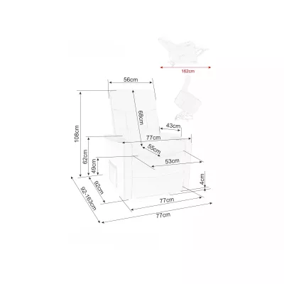 Polohovací křeslo DRAVEN - béžové