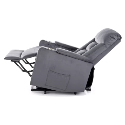 Polohovací křeslo DRAVEN - šedé