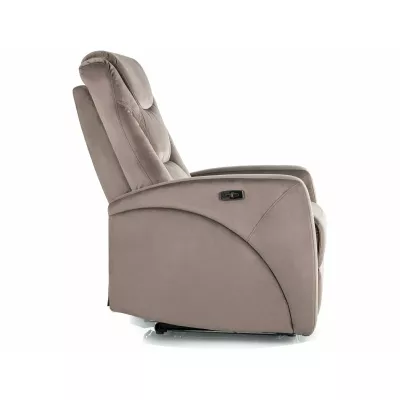 Elektrické polohovací křeslo CELIANE - hnědé