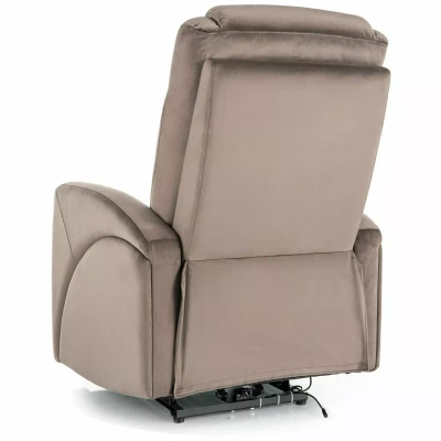 Elektrické polohovací křeslo CELIANE - hnědé