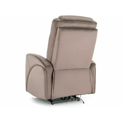 Elektrické polohovací křeslo CELIANE - hnědé