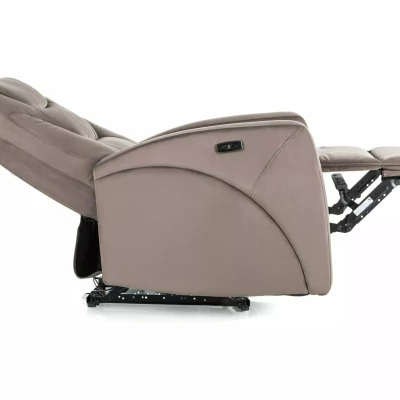 Elektrické polohovací křeslo CELIANE - hnědé