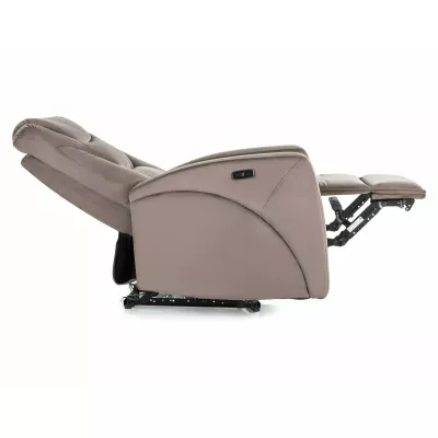 Elektrické polohovací křeslo CELIANE - hnědé